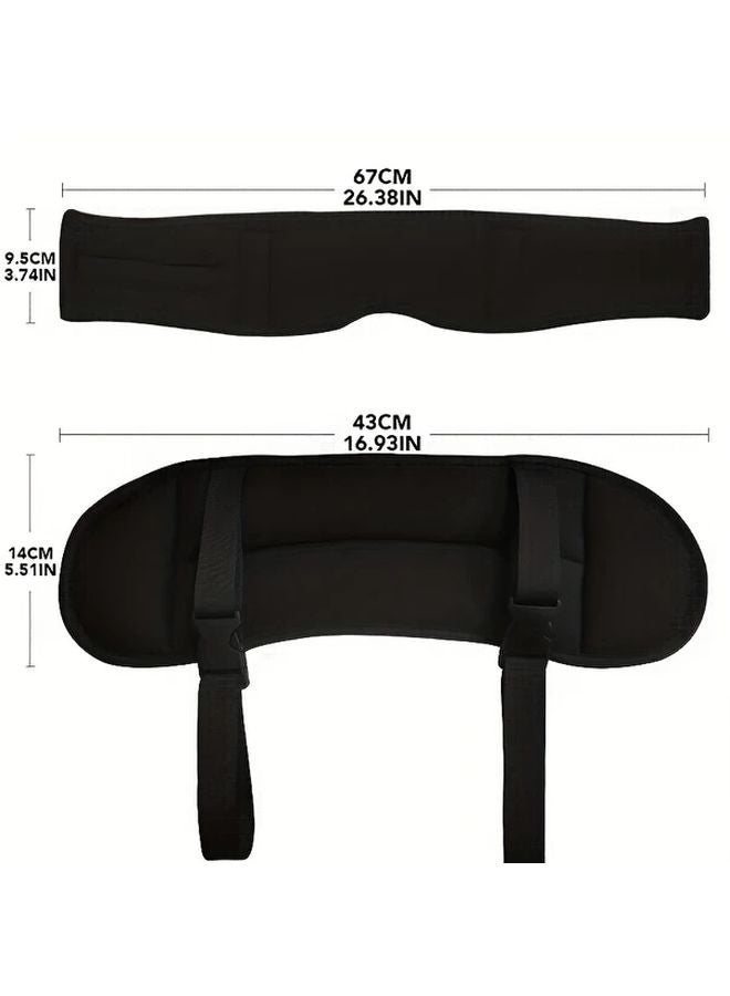 وسادة سفر سوداء مع قناع نوم للسفر الطويل والرحلات الجوية - Image 4