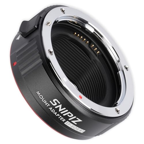 SNIPIZ Lens Mount Adapter EF-EOS R Auto-Focus Lens Converter Compatible with Canon EF/EF-S Lens for Canon R Mount Camera EOS R, RP, R3, R5, R6, R6II, R7, R8, R10, R50, R100 - Image 1