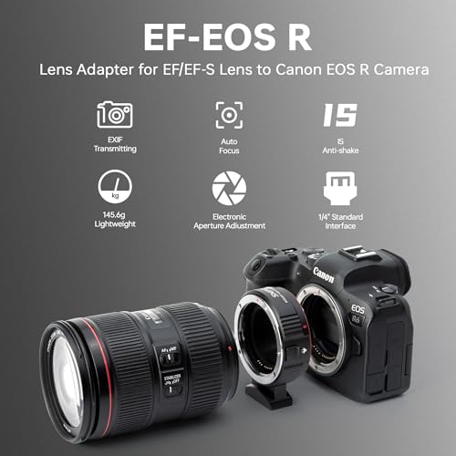 SNIPIZ Lens Mount Adapter EF-EOS R Auto-Focus Lens Converter Compatible with Canon EF/EF-S Lens for Canon R Mount Camera EOS R, RP, R3, R5, R6, R6II, R7, R8, R10, R50, R100 - Image 5