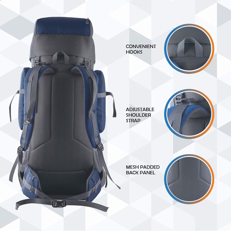 Trawoc حقيبة ظهر سفر TRAWOC VORTEX 60L - Image 4