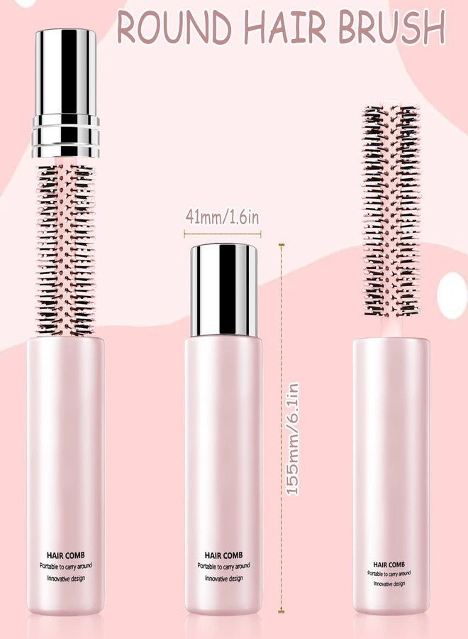 CANIPHA Round Travel Brush for Blow Drying, Styling, Curling, and Straightening - For Thick, Thin, and Curly Hair (Wet & Dry Use), Pink - Image 2