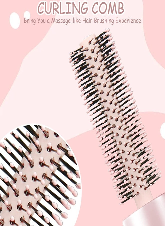 CANIPHA Round Travel Brush for Blow Drying, Styling, Curling, and Straightening - For Thick, Thin, and Curly Hair (Wet & Dry Use), Pink - Image 3