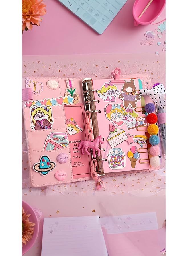 erorex Adorable Lined Journal Sketchbook And Pocket Planner Set Perfect For Girls' Diary Notepads And Stationery Enthusiasts Essential School And Office Supplies Notebooks Bundle  - Image 3