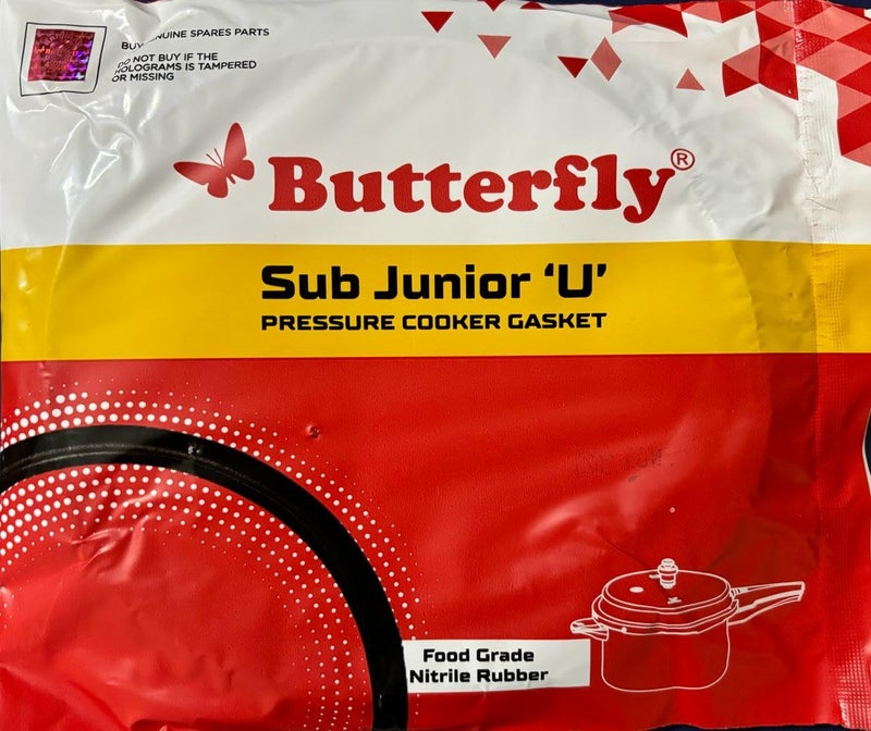 Butterfly Sub Junior-U Pressure Pan Gasket (2/3 Litres Capacity), Rubber, Black - Image 1