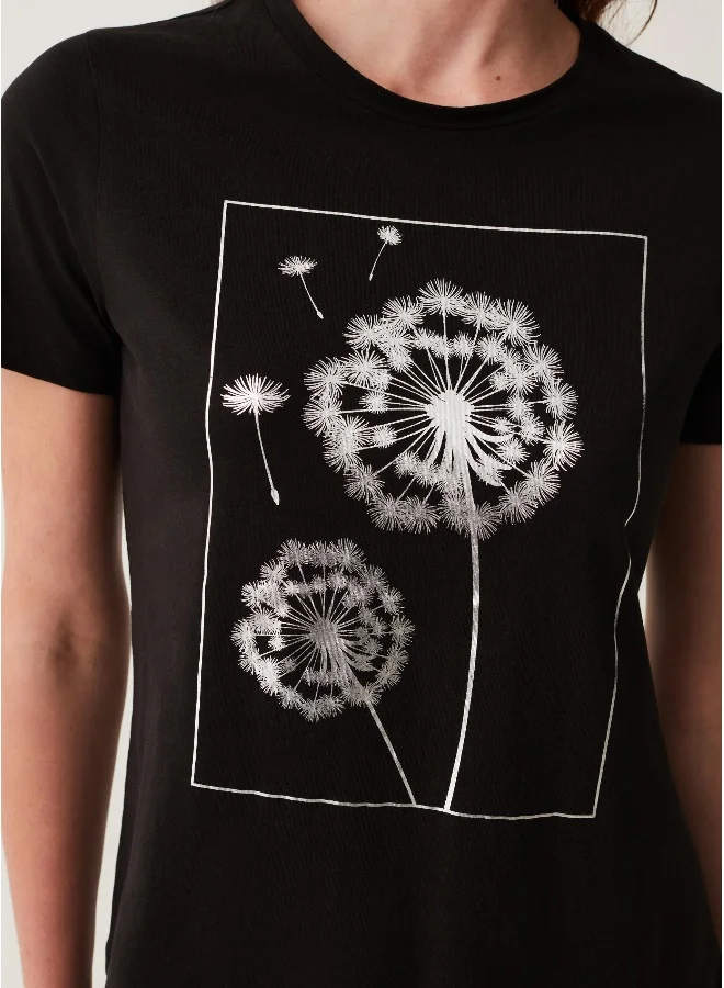 او في اس T-shirt with Bach flowers foil print