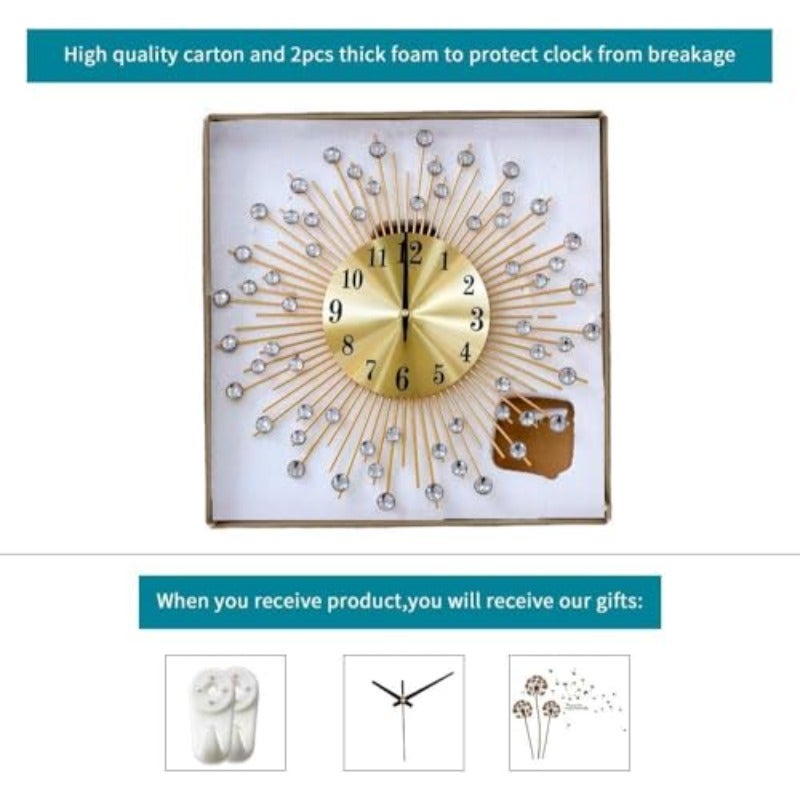 Wall Clock - 14.96 Inch 38 cm Modern Battery Operated Wall Clocks Silent Non Ticking Small Analog Clock for Living Room Office Home Bedroom Kitchen Bathroom - Image 4