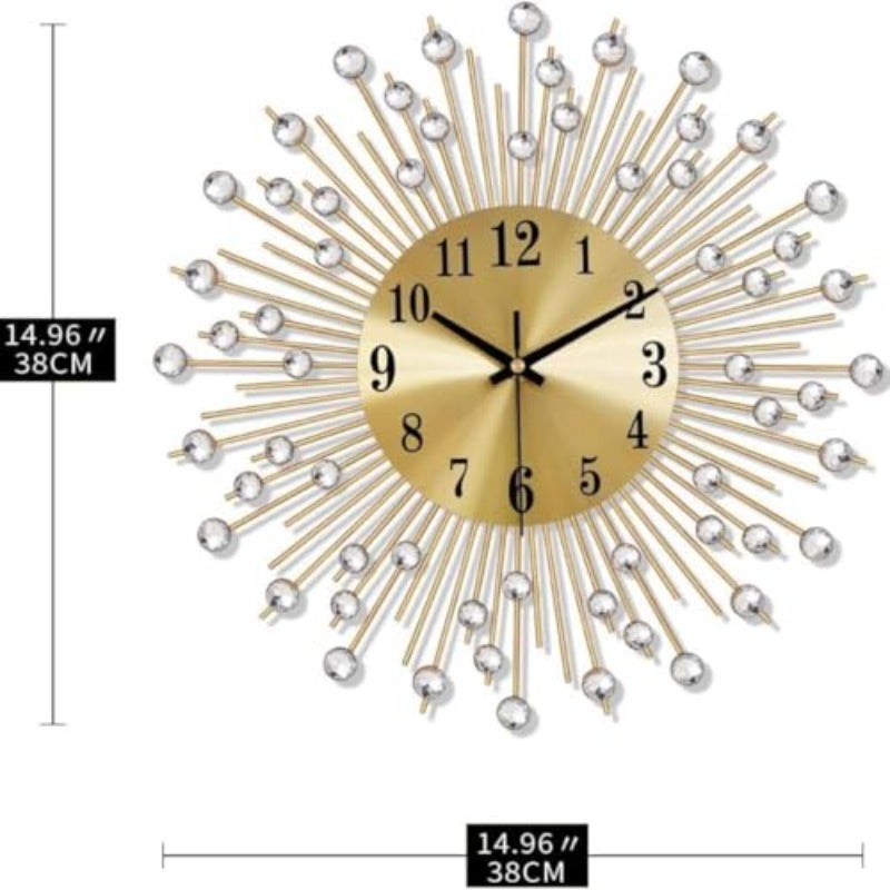 Wall Clock - 14.96 Inch 38 cm Modern Battery Operated Wall Clocks Silent Non Ticking Small Analog Clock for Living Room Office Home Bedroom Kitchen Bathroom - Image 2