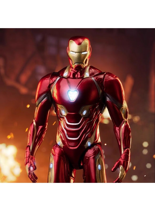 China Moving Toy 4 Iron Man Gnaku Luminous Suit Hand-held Manwei Genuine Gift MK43 Wholesale-Color:【garnaku】 4inch -mk4 - Image 5