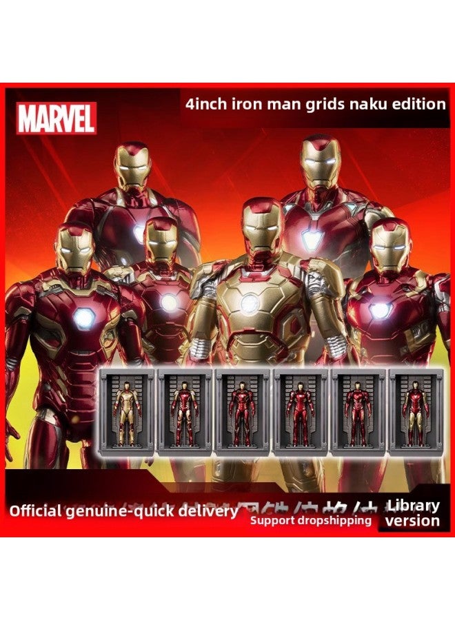 China Moving Toy 4 Iron Man Gnaku Luminous Suit Hand-held Manwei Genuine Gift MK43 Wholesale-Color:【garnaku】 4inch -mk4 - Image 2