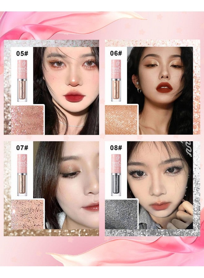 Sumeitang SUMEITANG 8Pcs Liquid Glitter Eyeshadow，Highly Pigmented Shimmer Metallic Sparkling Eye shadow，Multi-Dimensional Sparkle Finish，Long Wearing，Quick-Drying Liquid Eyeshadow for Crystal Eye Makeup - Image 5