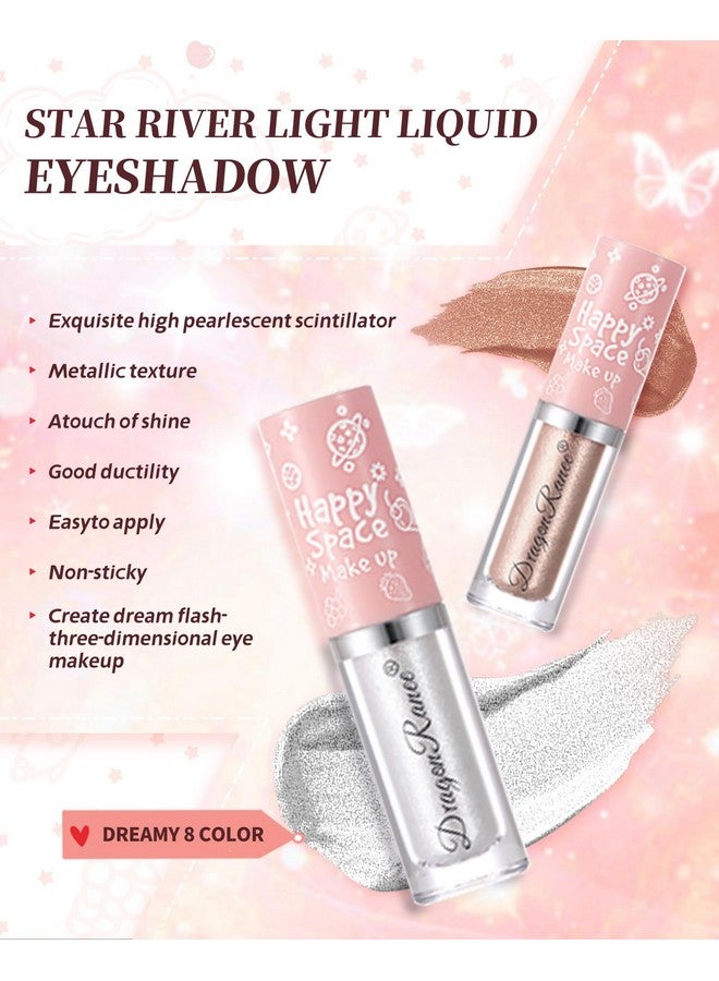 Sumeitang SUMEITANG 8Pcs Liquid Glitter Eyeshadow，Highly Pigmented Shimmer Metallic Sparkling Eye shadow，Multi-Dimensional Sparkle Finish，Long Wearing，Quick-Drying Liquid Eyeshadow for Crystal Eye Makeup - Image 3