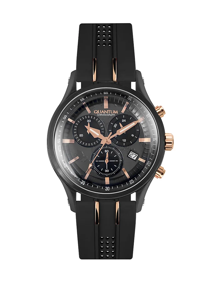 Quantum Men's Silicone Chronograph Watch PWG773.651 - 48 mm