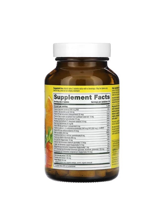 MegaFood Mens 55 Advanced Multivitamin 60 Tablets  - Image 2