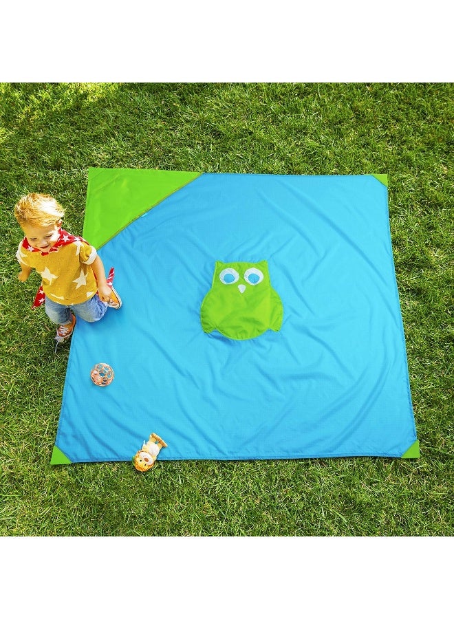 Munchkin Brica Go Play Portable Baby Travel Playmat, 58â€ x 58â€, Blue/Green - Image 3
