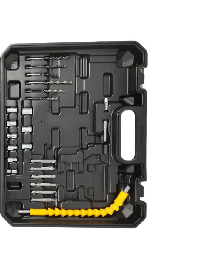 روكسون مثقاب لاسلكي صدمي 21 فولت طراز RX-21VCD مع بطاريتين ليثيوم أيون 21 فولت بسعة 1500 مللي أمبير، ظرف بدون مفتاح مقاس 13 مم، 25+1 مستوى عزم دوران، سرعة متغيرة تصل إلى 1350 دورة في الدقيقة، مصباح LED مدمج، وظيفة الدوران للأمام والخلف، شاحن 220-240 فولت، وحقيبة حمل. - Image 3