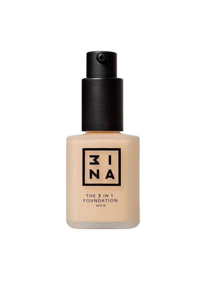 3INA The 3-In-1 Foundation 202 - Vegan Formula - Combination Of Primer, Concealer And Foundation - Medium Coverage - Natural Finish - Perfect For Covering Lines And Blemishes - Long Lasting - 1.01 Oz