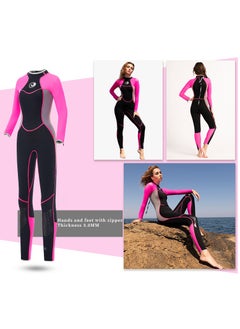 Arabest Women Full Body Wetsuit One Piece Surfing Diving Suit Dive Skin Rash Guard Long Sleeve Zip Quick Dry 3mm XL  - Image 1
