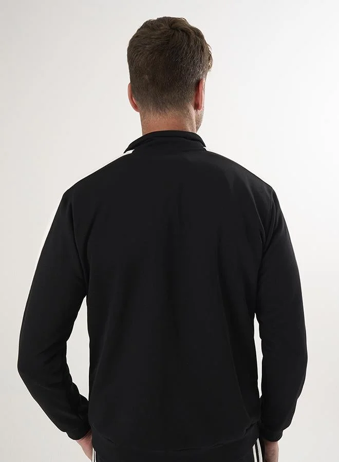 FELIX HARDY Black High collar full zip Sweatshirt for Men | Best Price UAE