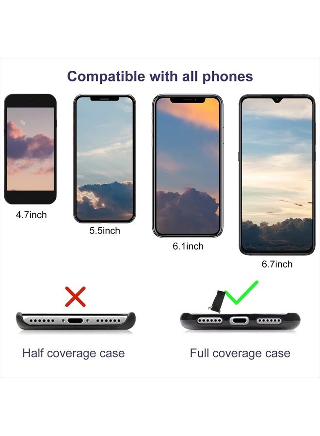 Weewooday 4 قطع من حبل الهاتف المحمول العالمي القابل للتعديل من النايلون حول الرقبة لمعظم الهواتف (سلسلة الألوان العميقة) - Image 5