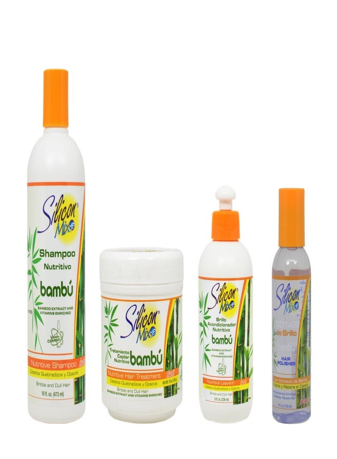 Silicon Mix Bambu Shampoo & Treatment 16oz & Leave-in 8oz & Polisher 4oz “Set” - Image 1