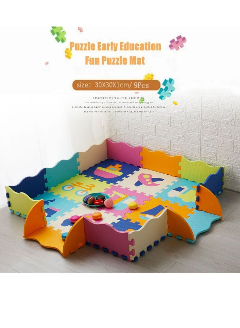Cool Baby COOLBABY Fun Little Toys Baby Play Mat With Playpen Baby Play Mat EVA Foam Puzzle Mat Set Of 25 Waterproof Baby Crawl Mats For Home Playroom Perfect Toddler Playroom Crawl Play Mat - Image 2