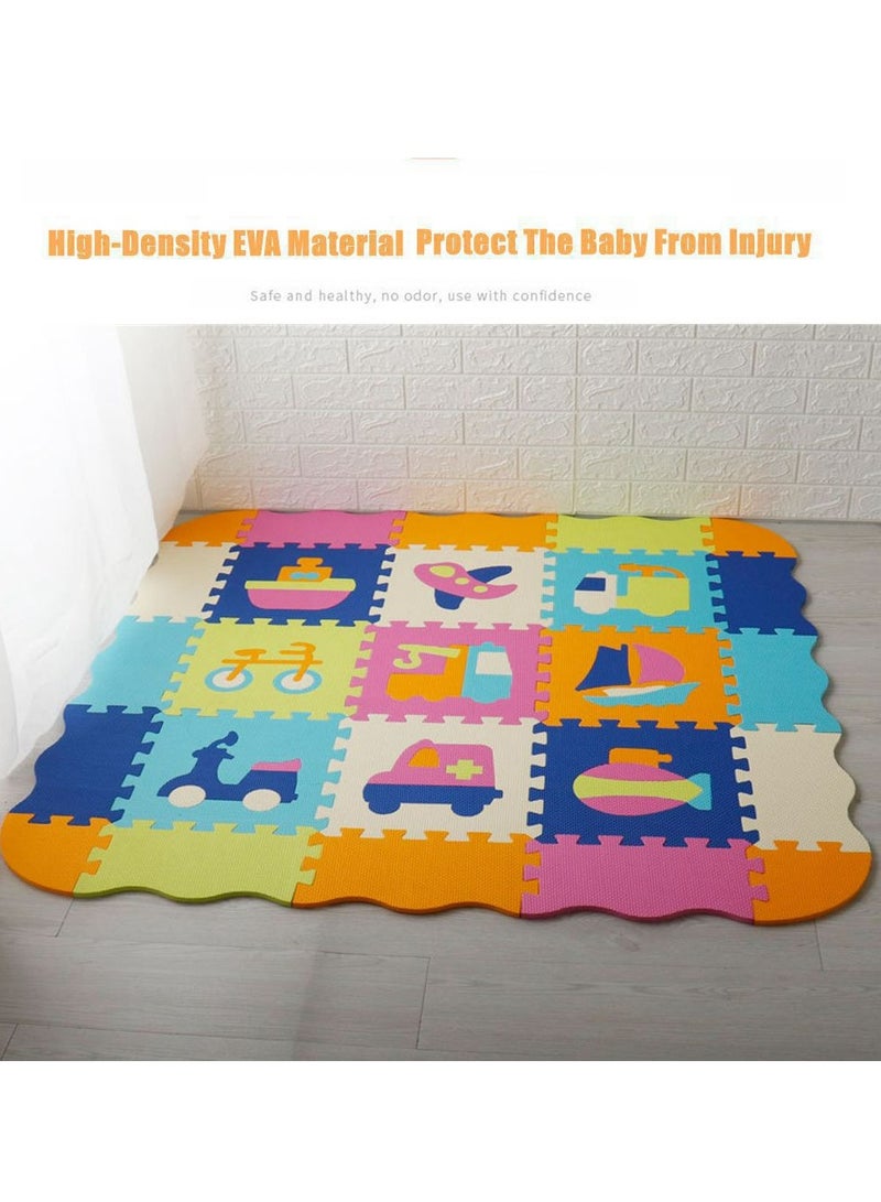 Cool Baby COOLBABY Fun Little Toys Baby Play Mat With Playpen Baby Play Mat EVA Foam Puzzle Mat Set Of 25 Waterproof Baby Crawl Mats For Home Playroom Perfect Toddler Playroom Crawl Play Mat - Image 3