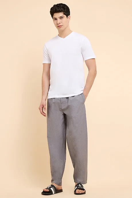 R&b Solid T-Shirt with V-Neck and Short Sleeves