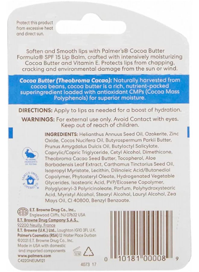 PALMER'S - Palmer's Cocoa Butter Formula Lip Balm SPF 15 - Image 1