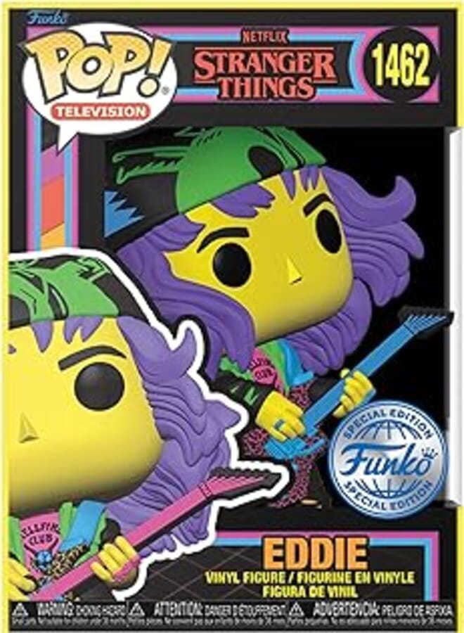 Funko Pop! Tv Series: Stranger Things S4 - Hunter Eddie with Guitar (BLKLT)(Exc)