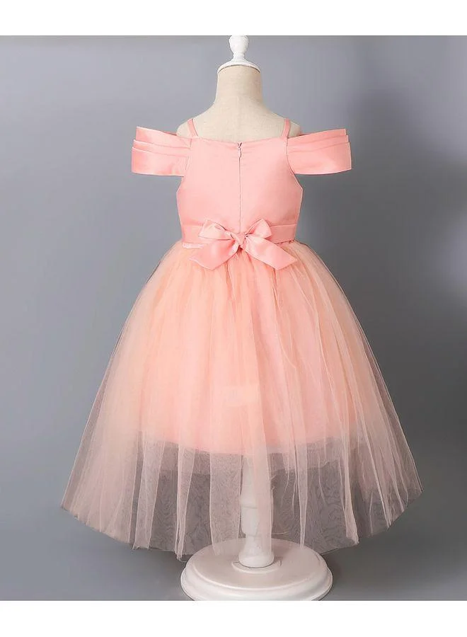 Mark & Mia Mark & Mia Butterfly Applique and Floral Embroidered Dress - Peach