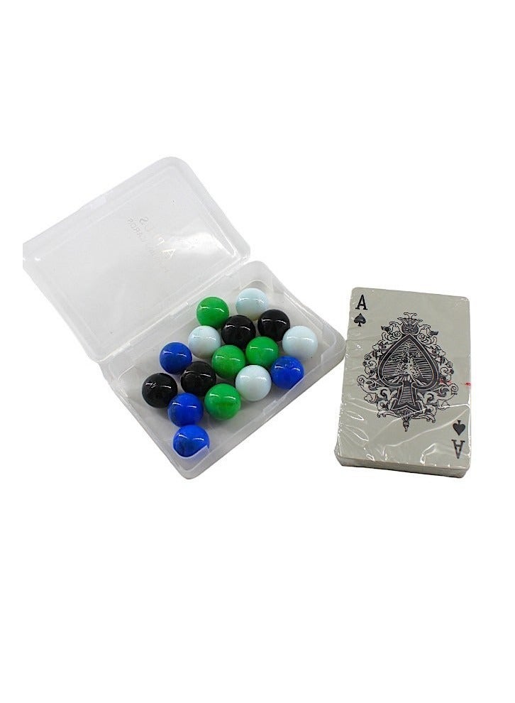 Jackaroo Durable and sturdy 4 person Jackaroo playing card game consisting of 16 marbled jackaroo balls - Image 1