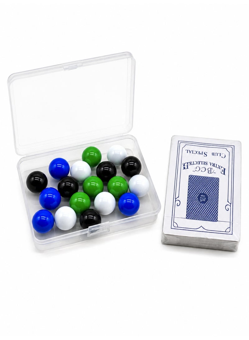 Jackaroo Durable and sturdy 4 person Jackaroo playing card game consisting of 16 marbled jackaroo balls - Image 3