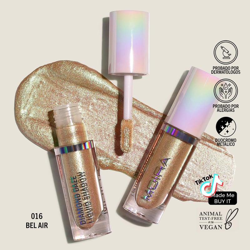 moira Eye Shadow Diamond Daze Liquid Eyeshadow Eye Makeup (016, Bel Air) - Image 2