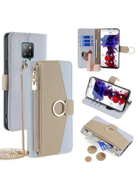 For Cubot P30 Crossbody Litchi Texture Leather Phone Case(Blue)