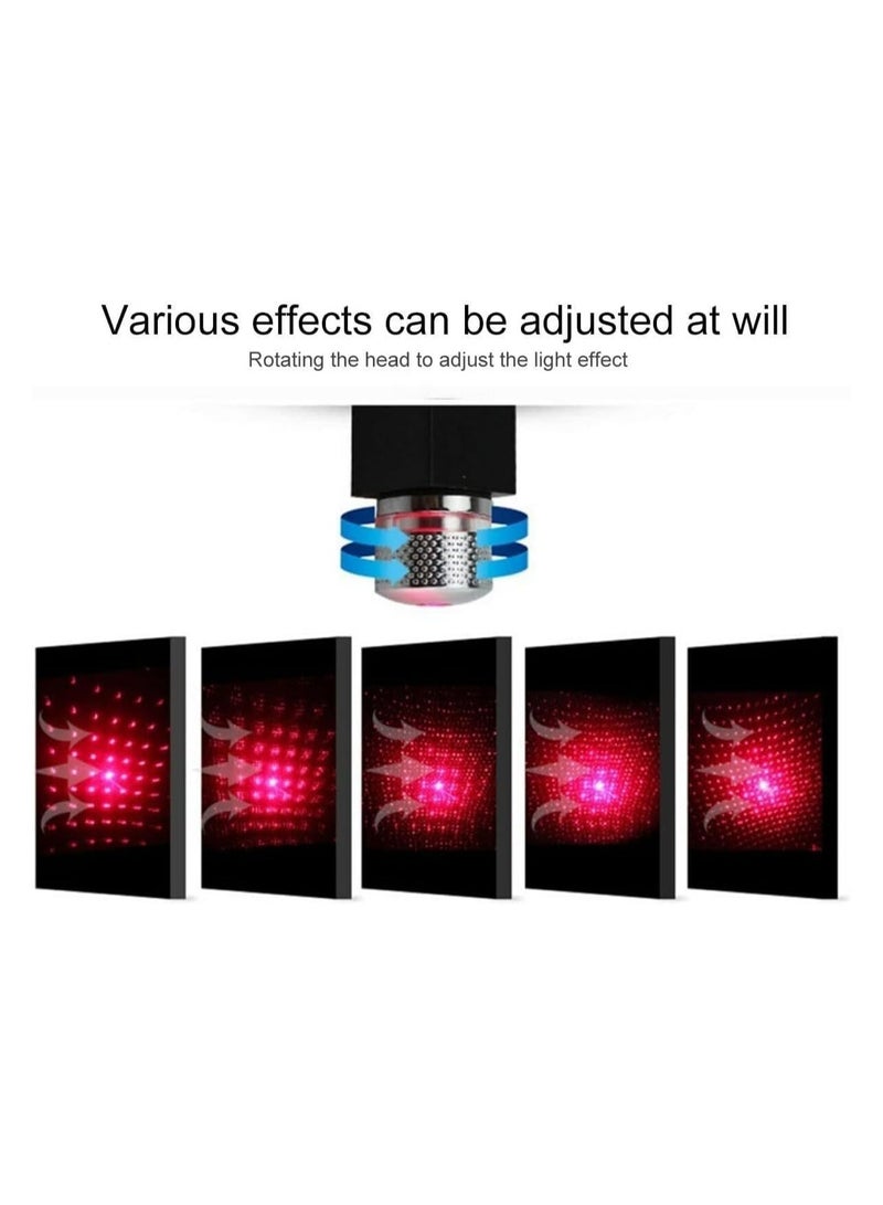 Car USB Atmosphere Ambient Star Projector Night Light Car Interior LED Decorative Lights Adjustable Romantic Car Roof Light Pack of 2 - Image 4