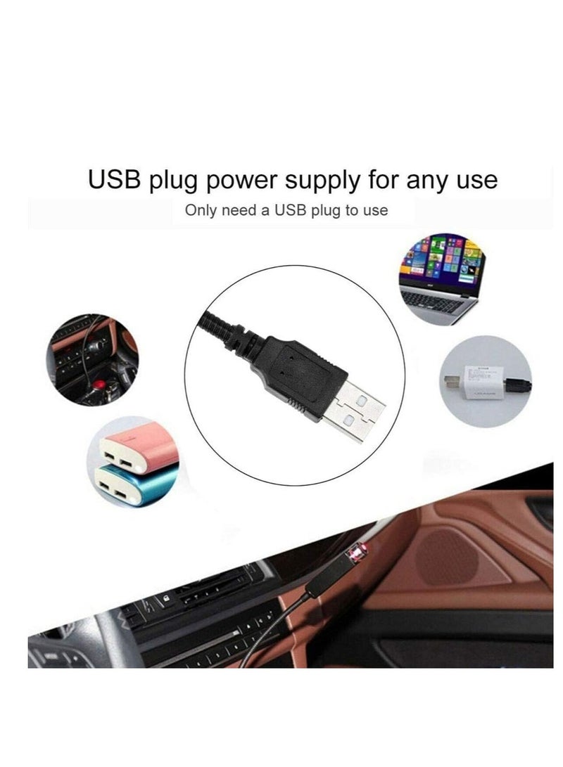 Car USB Atmosphere Ambient Star Projector Night Light Car Interior LED Decorative Lights Adjustable Romantic Car Roof Light Pack of 2 - Image 5