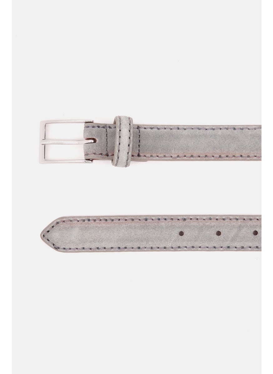 Tchibo Women Leather Belt, Grey  - Image 2