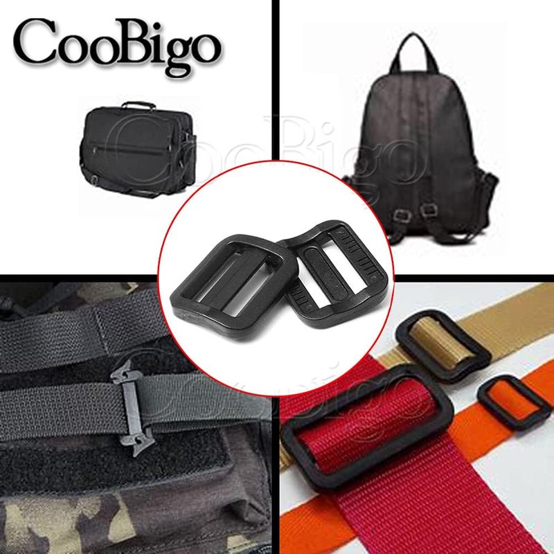 CooBigo 12 حزمة من المشابك البلاستيكية للأحزمة 3/4 بوصة ثلاثية الانزلاق - Image 3