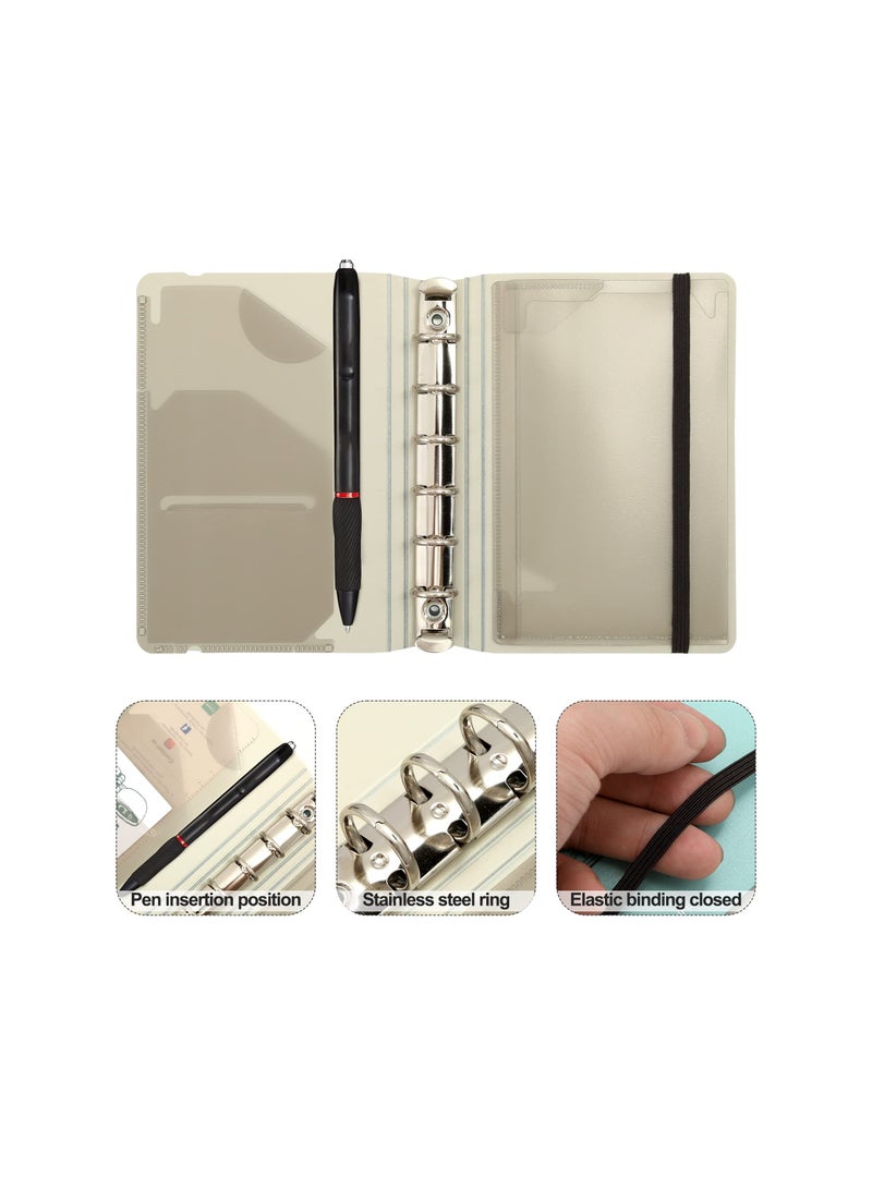 Zikra Hardcover Mini Spiral Notebooks, Refillable Cute College Notepads with Dividers, 4x5.7 Inch, Blue, Perfect for Work Planning, Office, and School Supplies (2 Pack) - Image 4