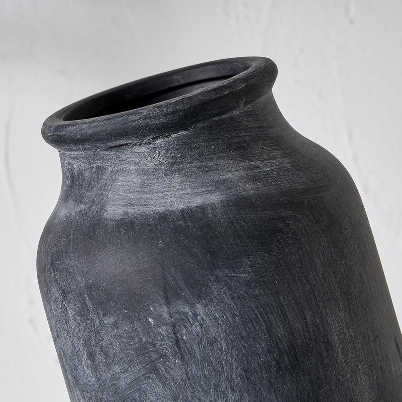 SIDUCAL Gulf climate upgraded quality Rustic Farmhouse Flower Vase | 9.5 Inch Large Ceramic Vase | Pampas Grass Vase | Modern Farmhouse Decor Vase for Home Decor, Table, Living Room Decoration, Shelf Decor, Mantel, Black Multi-budget available picks - Image 5