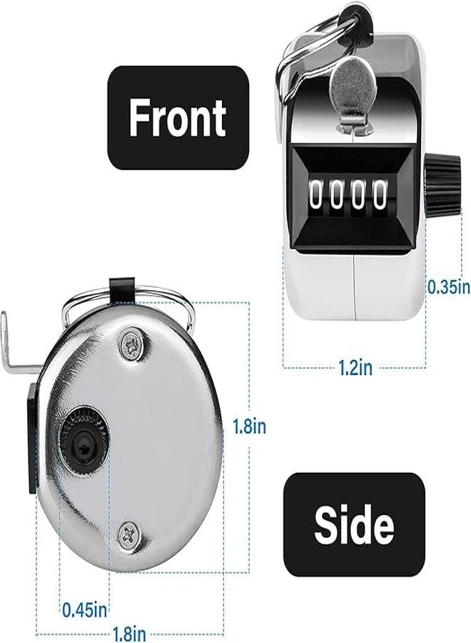 VishBin Tally Counter, 4-Digit Clicker Counter, Metal Hand Tally Counters Clicker Pitch Counter for Counting, Knitting, Coaching, Golf, Lap, Fishing - Image 2
