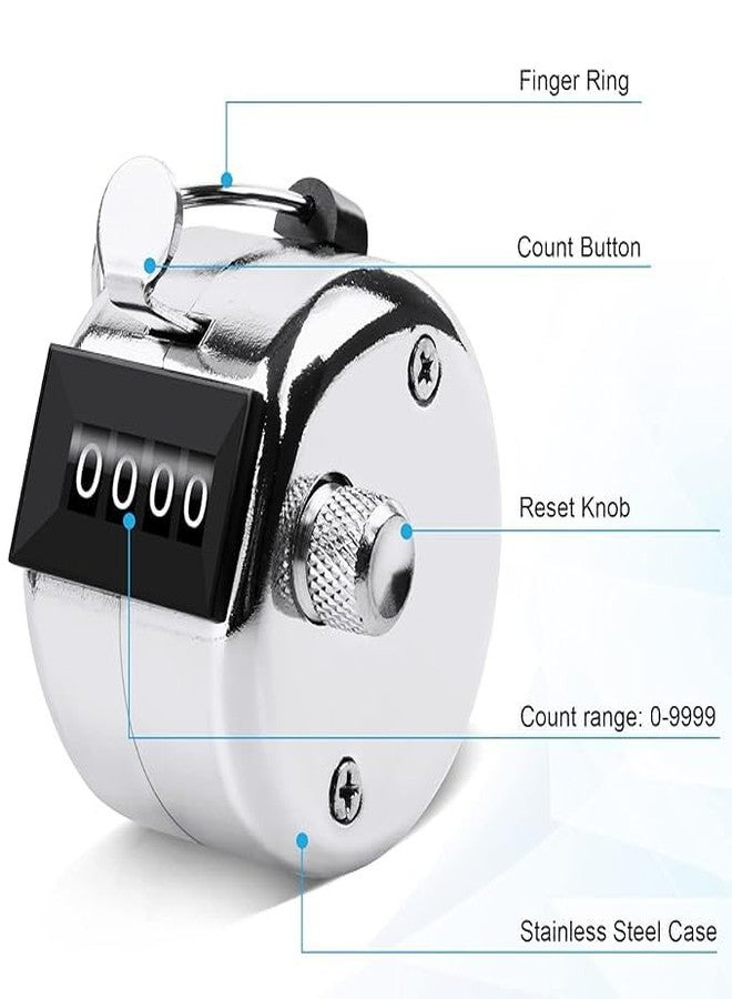 VishBin Tally Counter, 4-Digit Clicker Counter, Metal Hand Tally Counters Clicker Pitch Counter for Counting, Knitting, Coaching, Golf, Lap, Fishing - Image 5