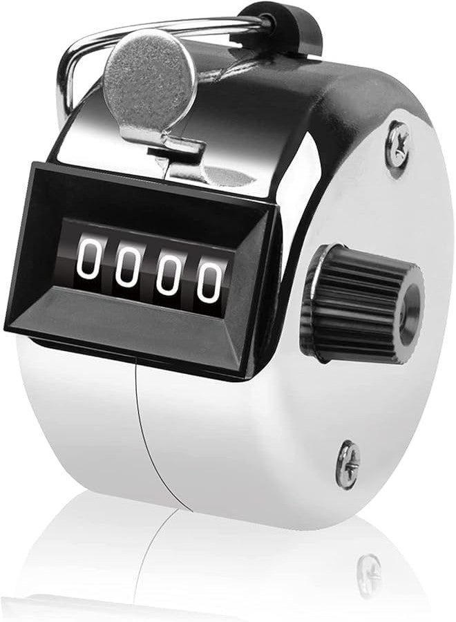 VishBin Tally Counter, 4-Digit Clicker Counter, Metal Hand Tally Counters Clicker Pitch Counter for Counting, Knitting, Coaching, Golf, Lap, Fishing - Image 1