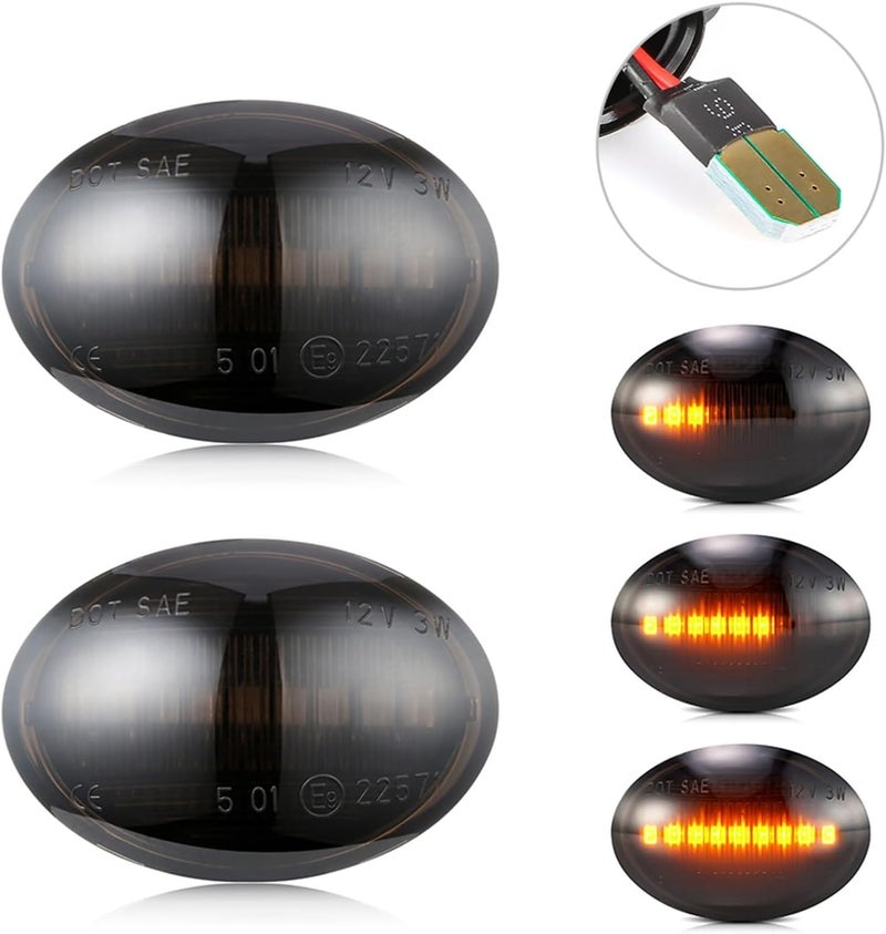 QASULER Dynamic Turn Signal Light Side Marker Light - Image 4