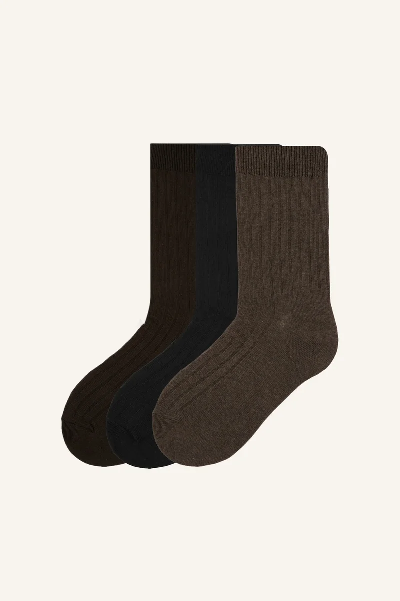 Man Printed 3 piece Long sock