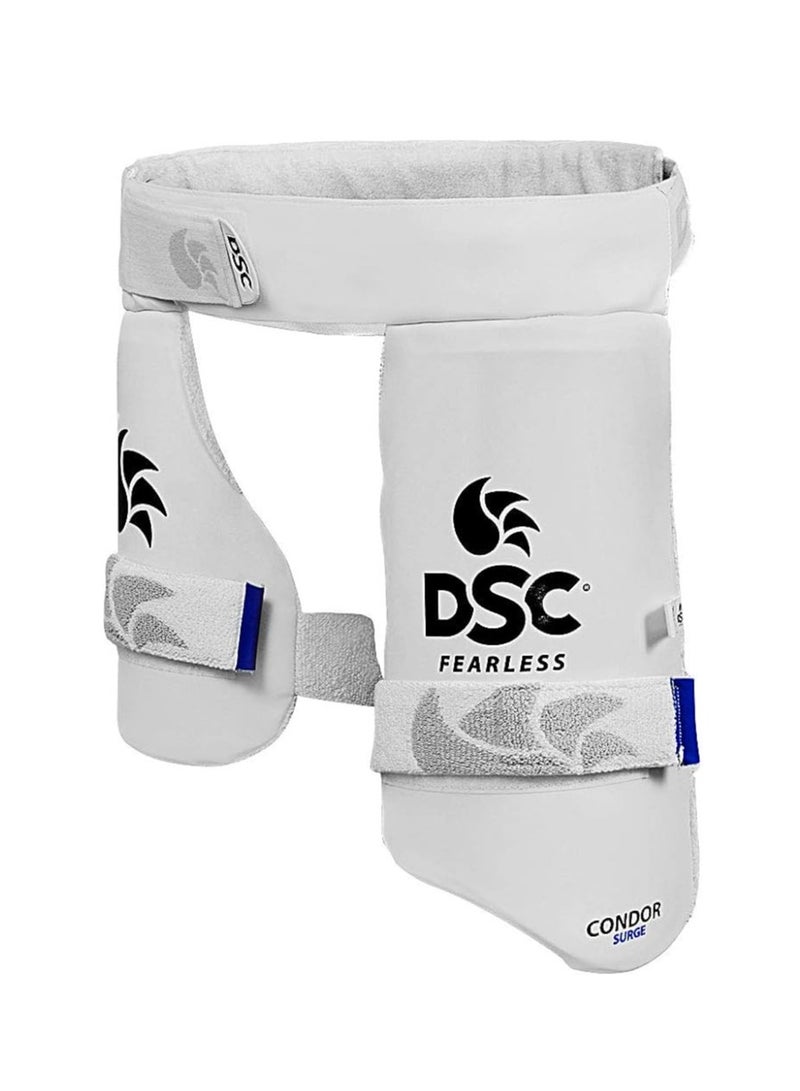 DSC Condor Surge Cricket Thigh Pad | Size: Boys, Right Hand | For Men & Boys | Material: PVC | High Density Foam Inside | Towel Back for Absorption - Image 2