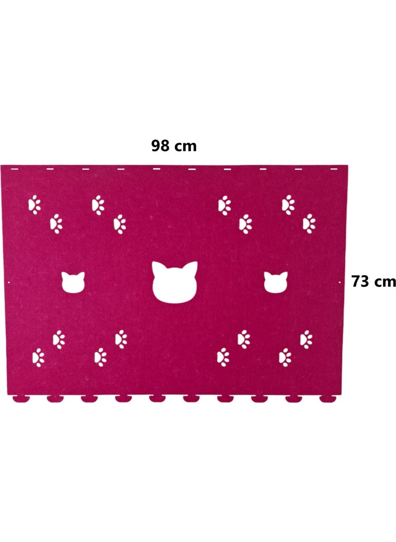 Cat Tunnel Toy Made of 1st Quality 3mm Felt, 9 Color Options, 98 cm with Cat and Paw Figures - pzsku/Z3C2243F77AB0C9AA6726Z/45/_/1728052466/8f27d9d4-9f39-4fd8-aaa1-089ae4bb92d4