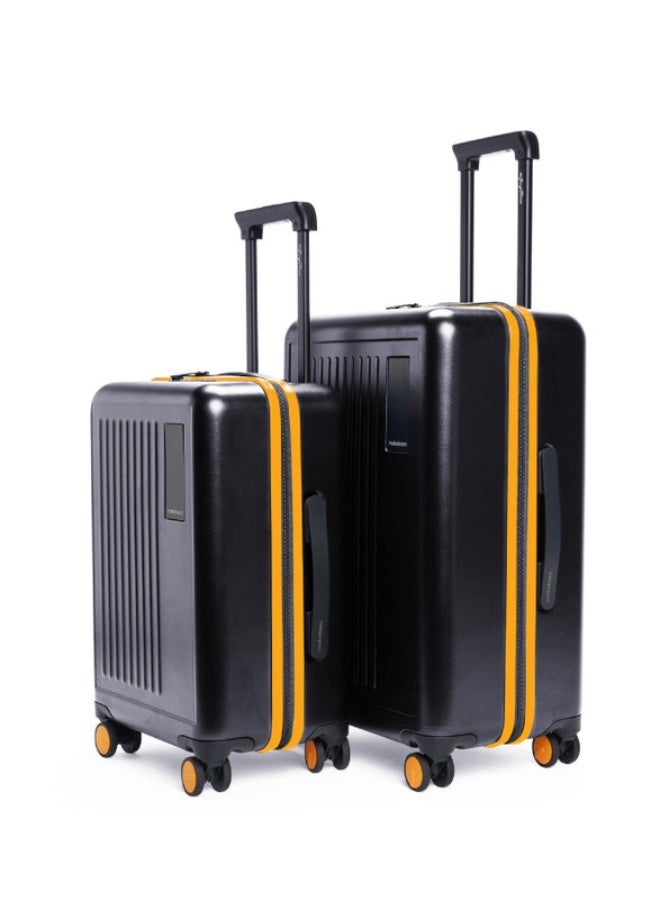 Mokobara - MOKOBARA The Transit Set of 2 Luggage Polycarbonate Cabin Check-in Hardsided Suitcase With Built In Tsa Lock Travel Suitcase (Black) - Image 1