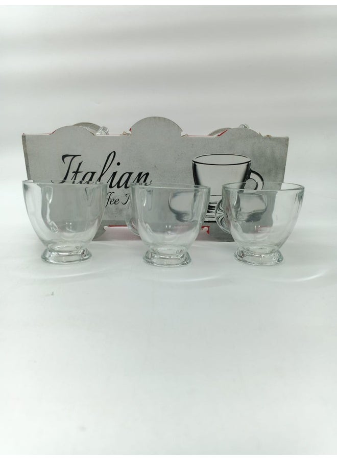 Genaric أكواب زجاجية أنيقة على الطراز الإيطالي (مجموعة من 3)