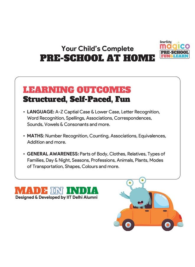 Smartivity - Smartivity Magico Fun&Learn Kit. 2.5-5 yrs Jr KG Sr KG Nursery Playgroup NCERT Syllabus. 20 Workbooks 1200+ Activities (Physical + Digital) Blended Learning Through Play Free APP Preschool at Home - Image 1